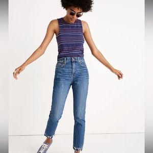 Madewell High Rise Slim Crop Boyjean - size 24